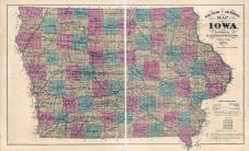 Iowa State Railroad Map, Hardin County 1875